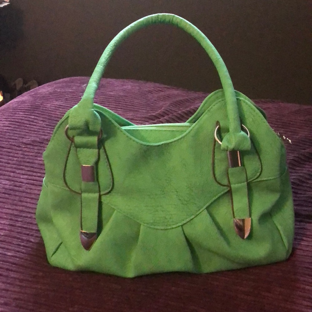 Green shoulder bag